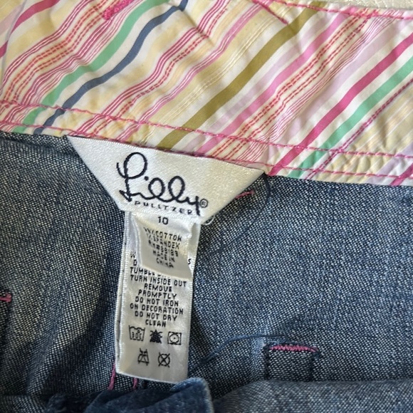 Lilly Pulitzer Blue Mini Skirt Casual Embroidered - Picture 5 of 10